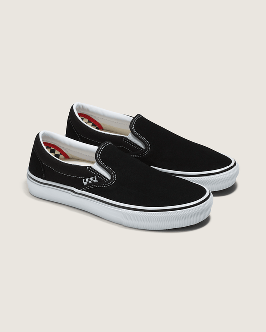 Skate Slip-On Black/White Skate Shoe | Vans outlet