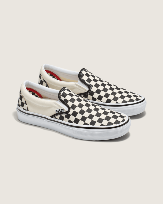 Skate Slip-On Checkerboard Shoe in Checkerboard Black / Off White | Vans on sale
