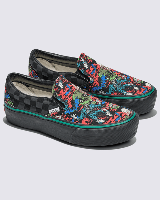 Customs Classic Slip-On Platform Halloween Shoe in Customs | Vans outlet