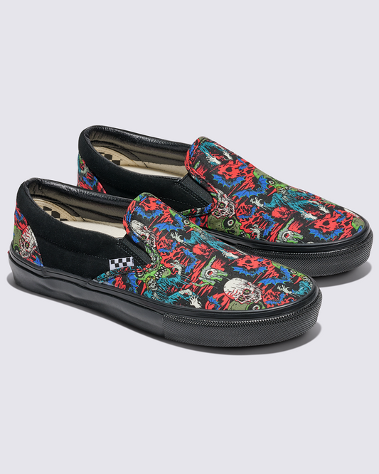 Customs Skate Slip-On Halloween Shoe in Customs | Vans on sale