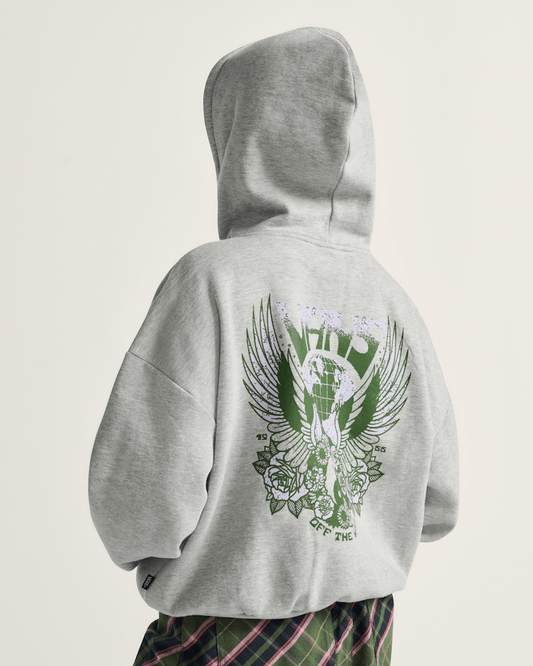 World Peace Retro Pullover Hoodie in Heather Grey | Vans on sale