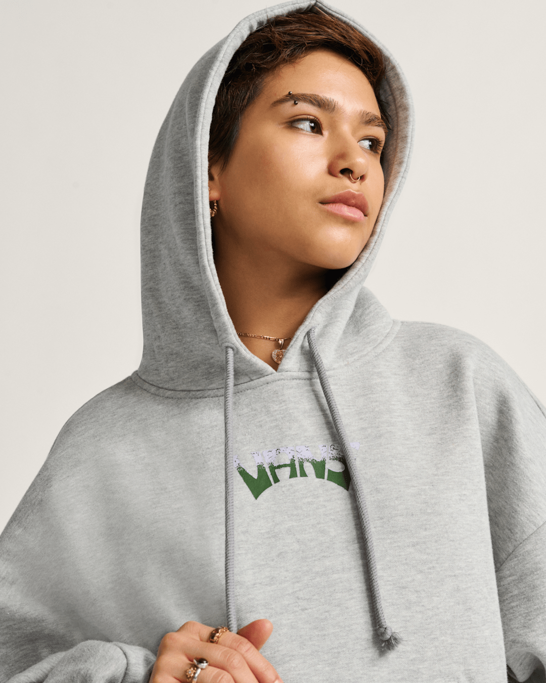 World Peace Retro Pullover Hoodie in Heather Grey | Vans on sale