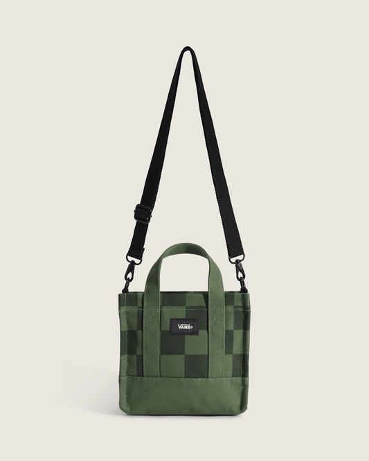 Lil Pergs Tote Bag in Checkerboard Pine Forest Green | Vans outlet