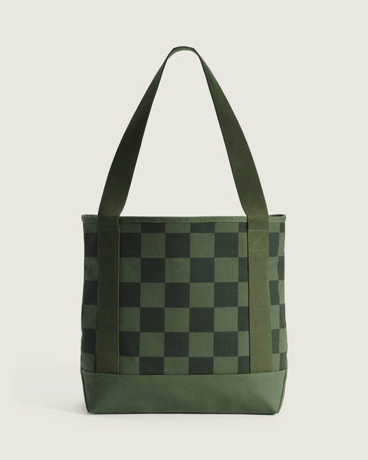 Pergs Midi Tote Bag in Checkerboard Pine Forest Green | Vans near me