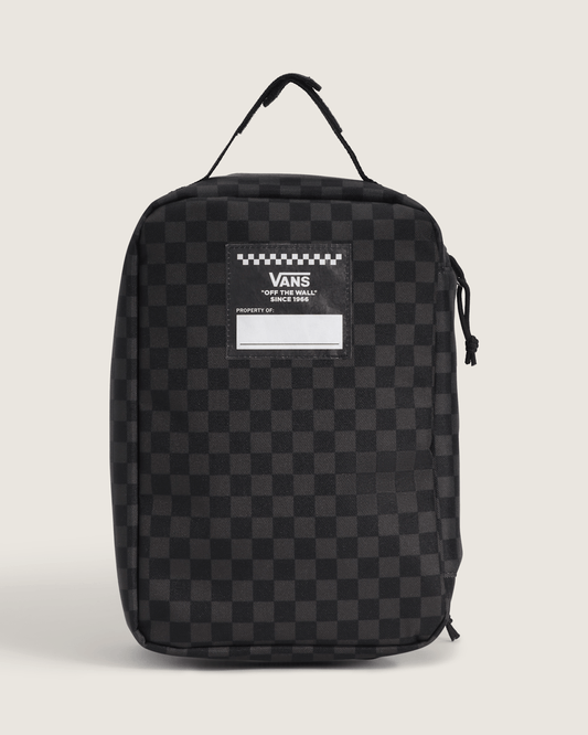 Kids Checkerboard Old Skool Lunch Bag in Charcoal Black | Vans discount
