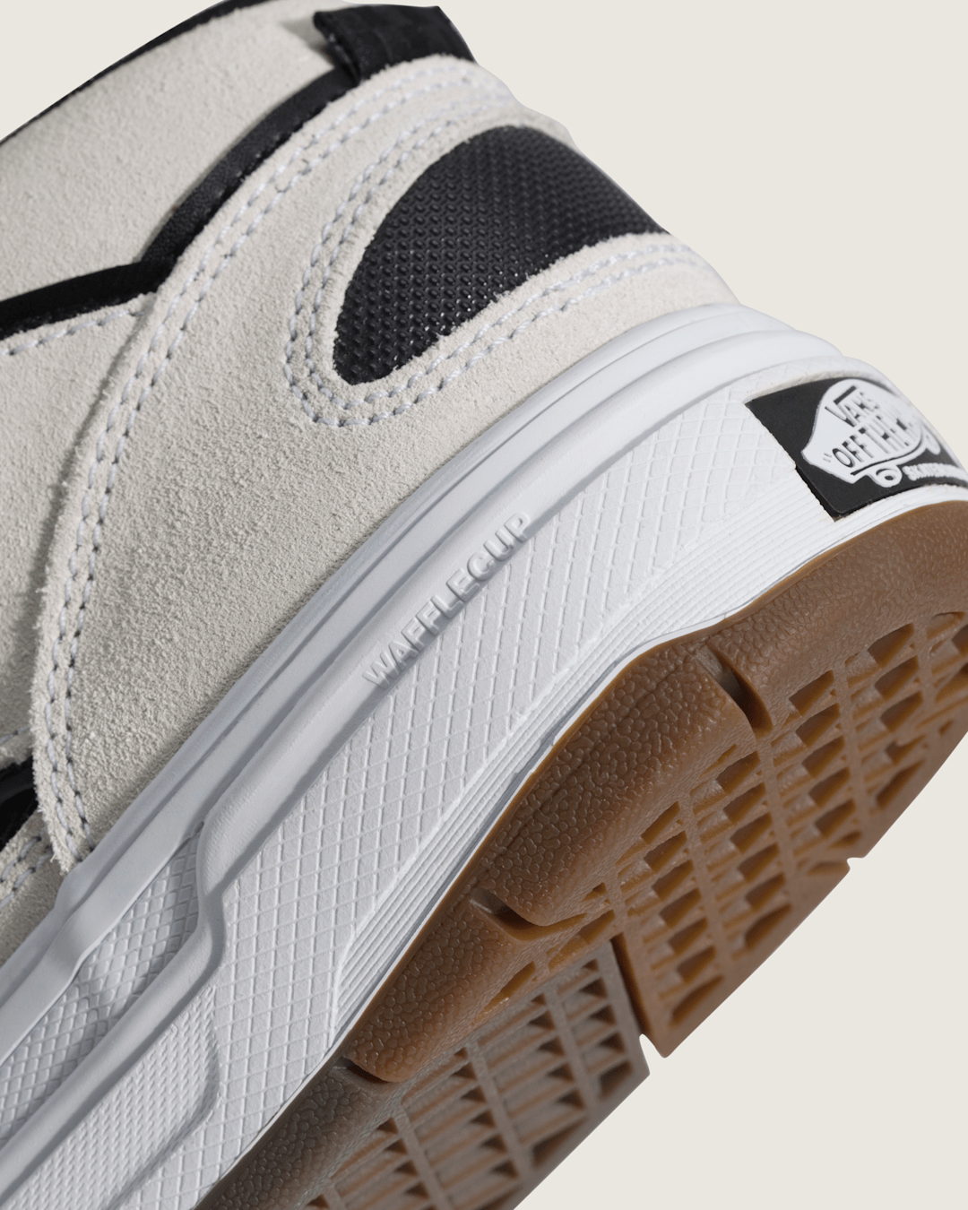Skate Half Cab Wafflecup Shoe in White / Black | Vans sale