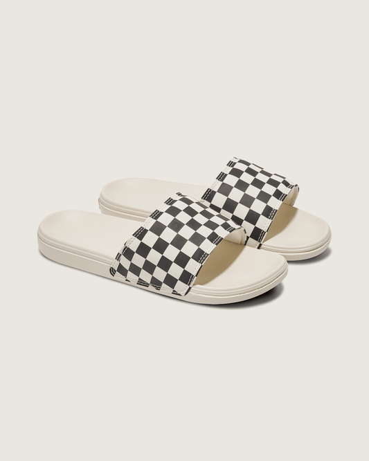 La Costa Checkerboard Slide in Checkerboard Black / White | Vans on sale