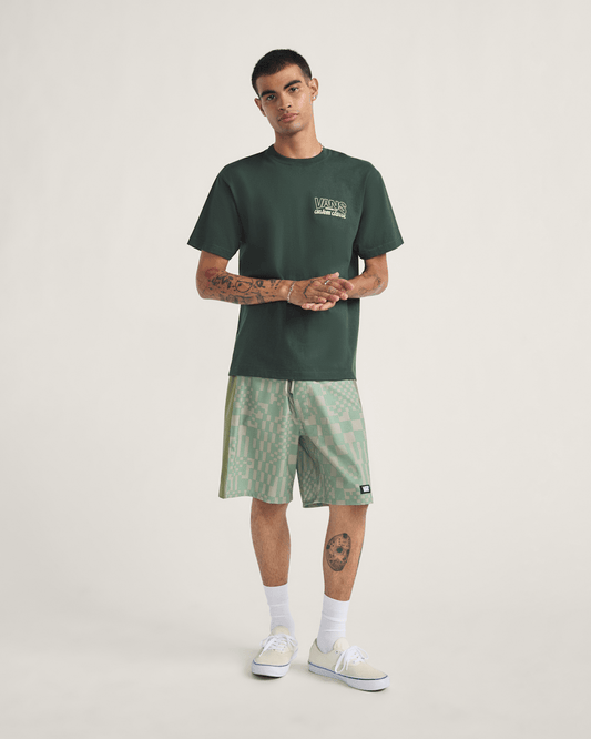 Daily AOP Sideline Boardshorts in Grey Olive Green | Vans outlet
