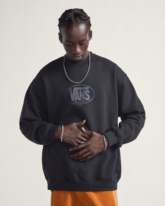 Classic Oval Crew Sweatshirt in Black | Vans discount