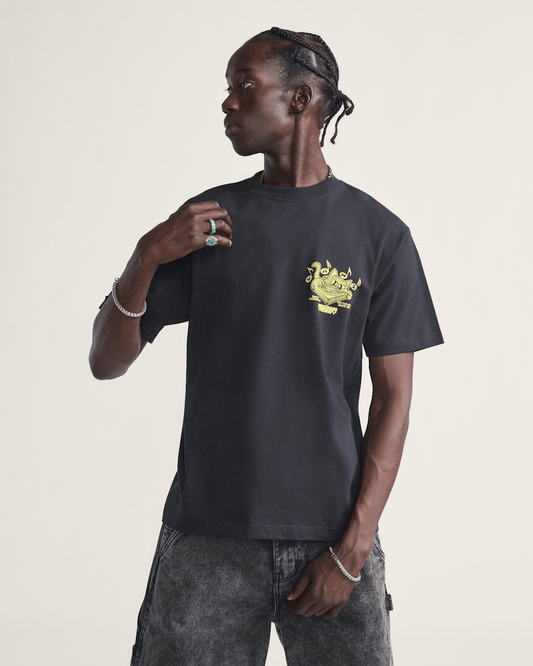 Scratched Records T-Shirt in Black | Vans discount