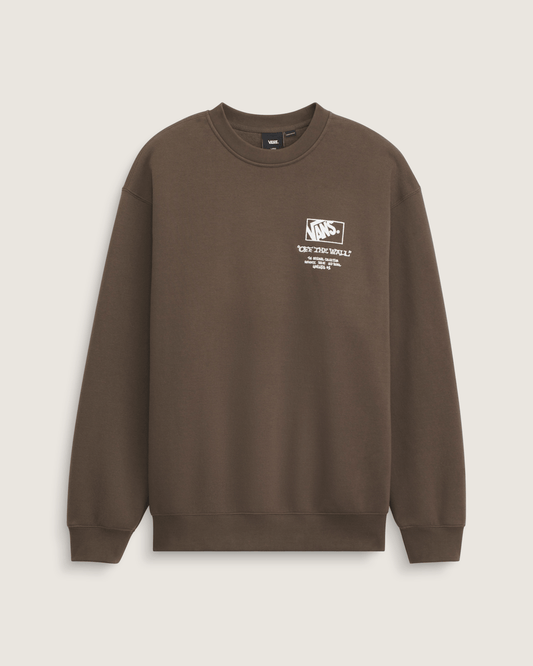 Circle Bones Formula Crew Sweatshirt in Coal Brown | Vans online