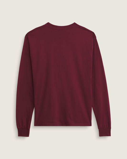 Blur Drop Long Sleeve T-Shirt in Burgundy | Vans outlet
