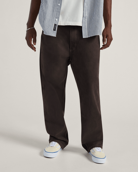 Skate Check-5 Loose Denim Pants in After Dark Brown | Vans on sale