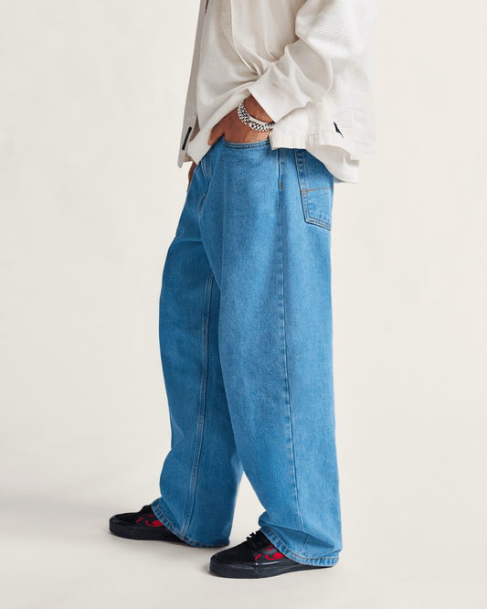 Check-5 Baggy Denim Pants in Stonewash Blue | Vans online
