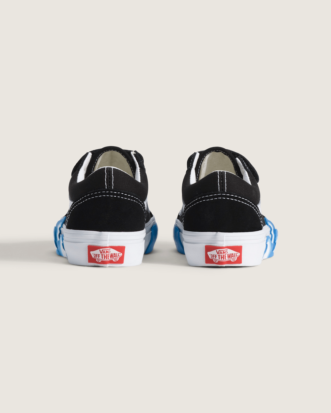 Little Kids Old Skool V Shoe in Black / Bright Azure Blue | Vans on sale