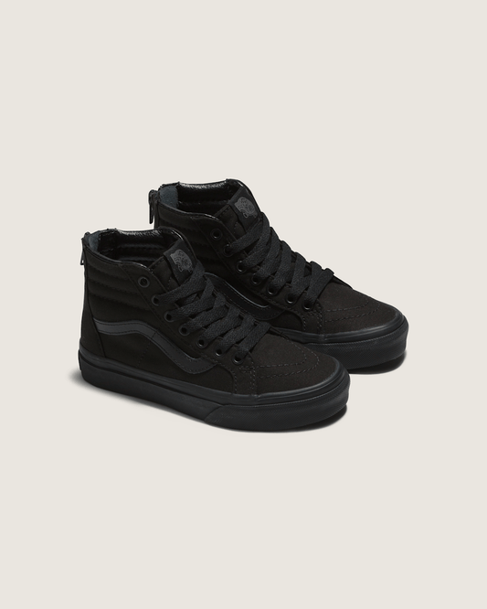 Little Kids Sk8-Hi Zip Checkerboard Shoe in Checkerboard Black / Black | Vans outlet