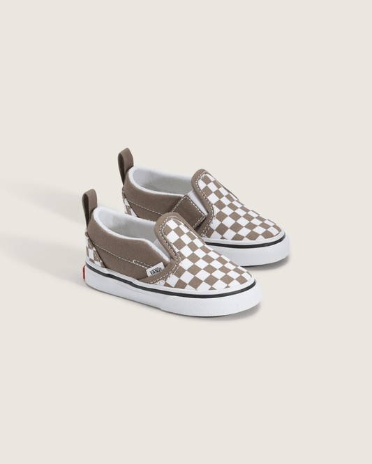 Toddler Slip-On V Checkerboard Shoe in Checkerboard Walnut Brown | Vans sale
