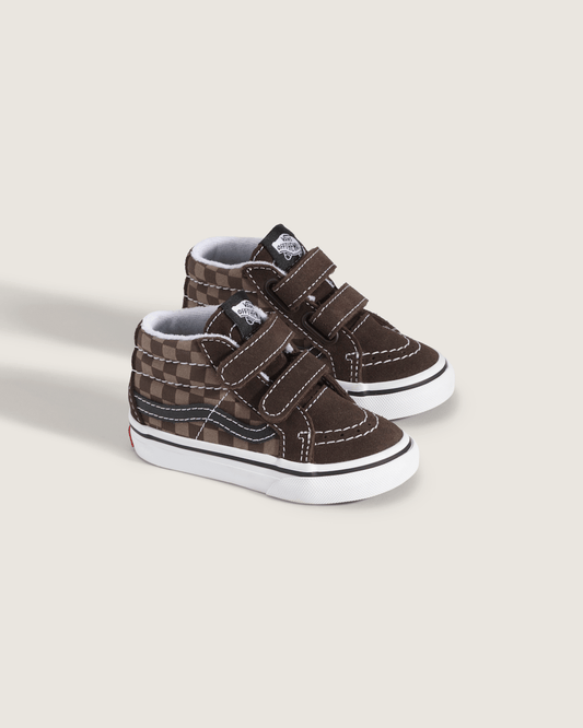 Toddler Sk8-Mid V Checkerboard Shoe in Checkerboard Brown | Vans near me