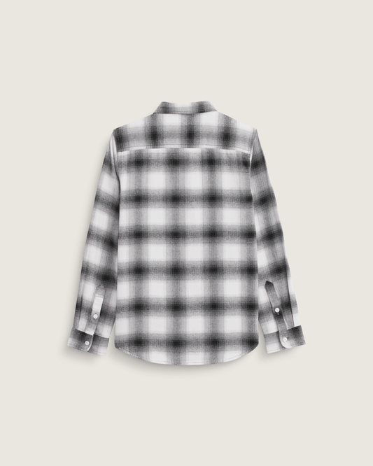 Kids Lawson Plaid Flannel Shirt in Marshmallow White / Black | Vans sale