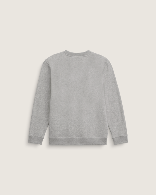Kids Stretch Logo Crew Sweatshirt in Cement Heather Grey | Vans online