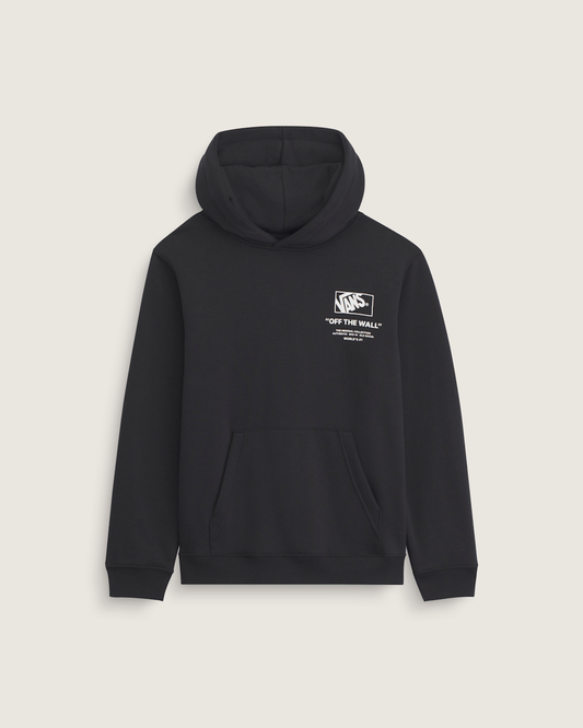 Kids Stacked Hi Pullover Hoodie in Black / White | Vans online