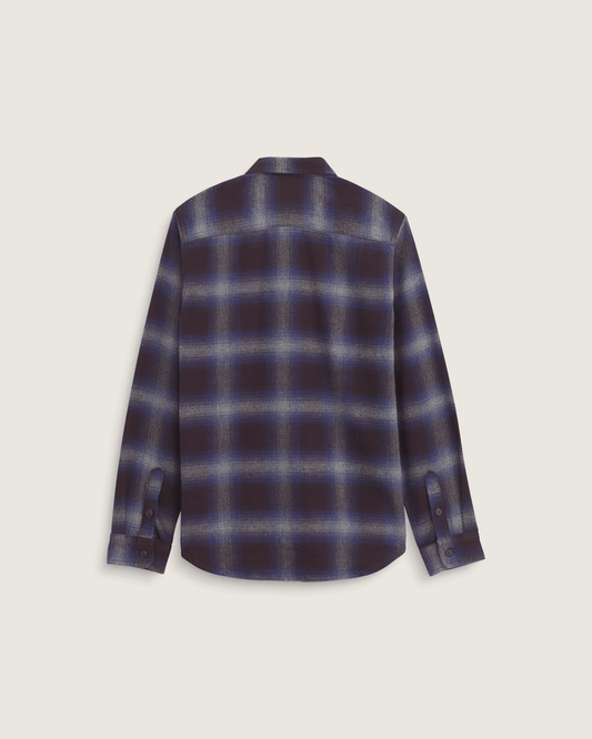 Kids Bixby Plaid Flannel Shirt in Dark Port Red / Pewter Heather Grey | Vans outlet