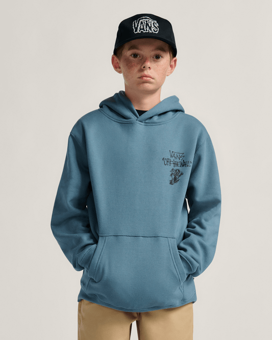 Kids Let Loose Pullover Hoodie in Stormy Weather Black | Vans near me