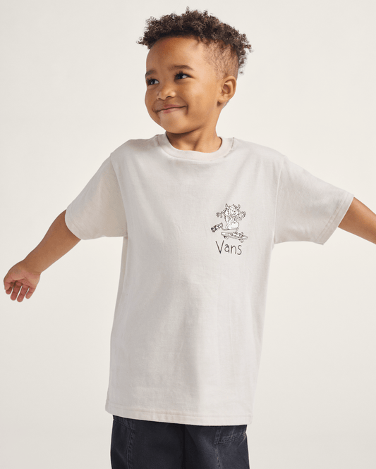 Little Kids Sk8 Posse T-Shirt in Taupe Mist Grey | Vans on sale