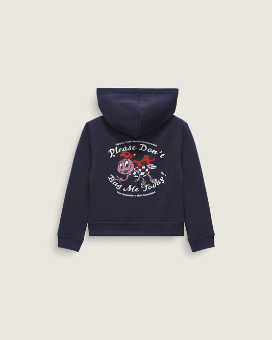 Little Kids Dont Bug Me Zip Hoodie in Parisian Night Blue | Vans near me