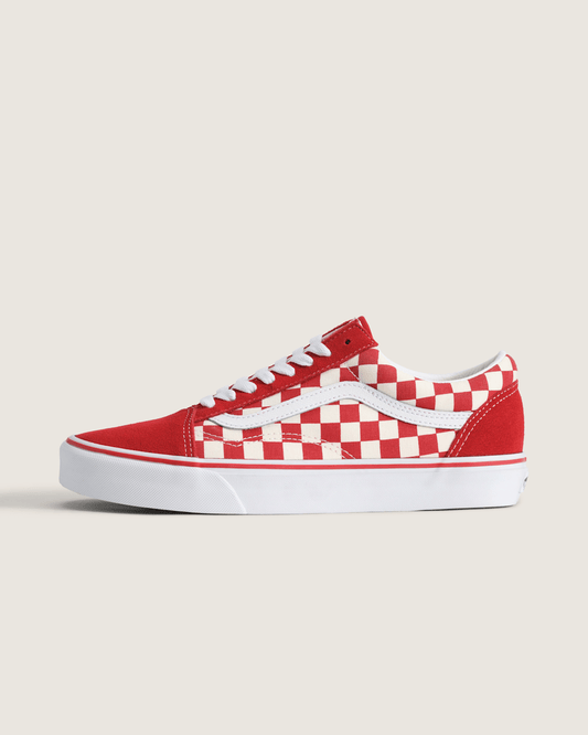 Old Skool Checkerboard Shoe in Checkerboard Racing Red / White | Vans on sale
