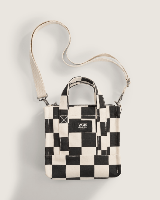 Lil Pergs Checkerboard Tote Bag in Antique White / Black | Vans outlet