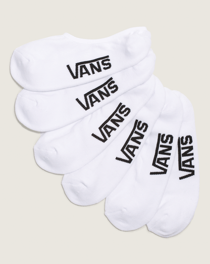 Classic No Show Socks 3-Pack in White | Vans near me