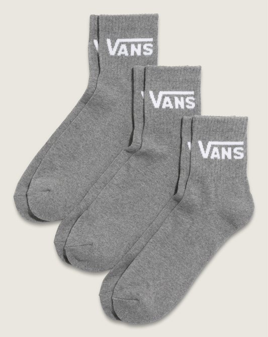 Classic Half Crew Socks 3-Pack in Heather Grey | Vans sale