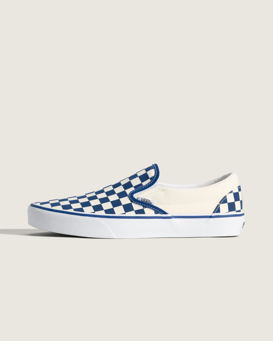 Classic Slip-On Checkerboard Shoe in True Blue / White | Vans discount