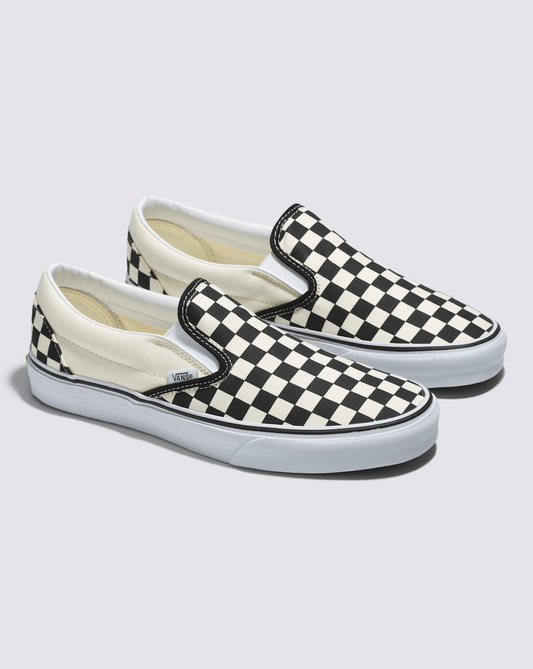 Classic Slip-On Wide Checkerboard Shoe in Checkerboard Black / Classic White | Vans near me