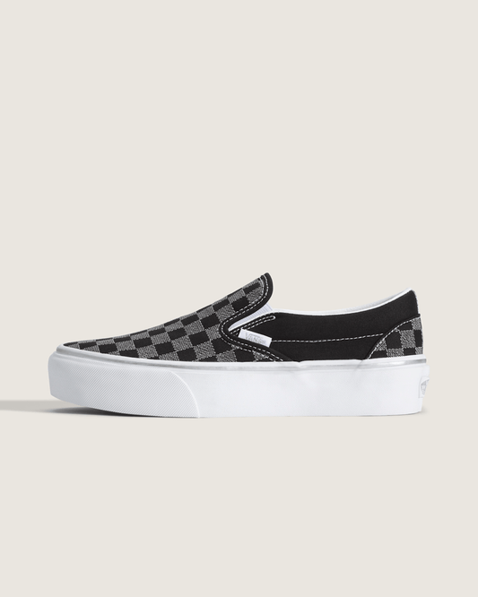 Classic Slip-On Platform Checkerboard Shoe in Checkerboard Black | Vans on sale