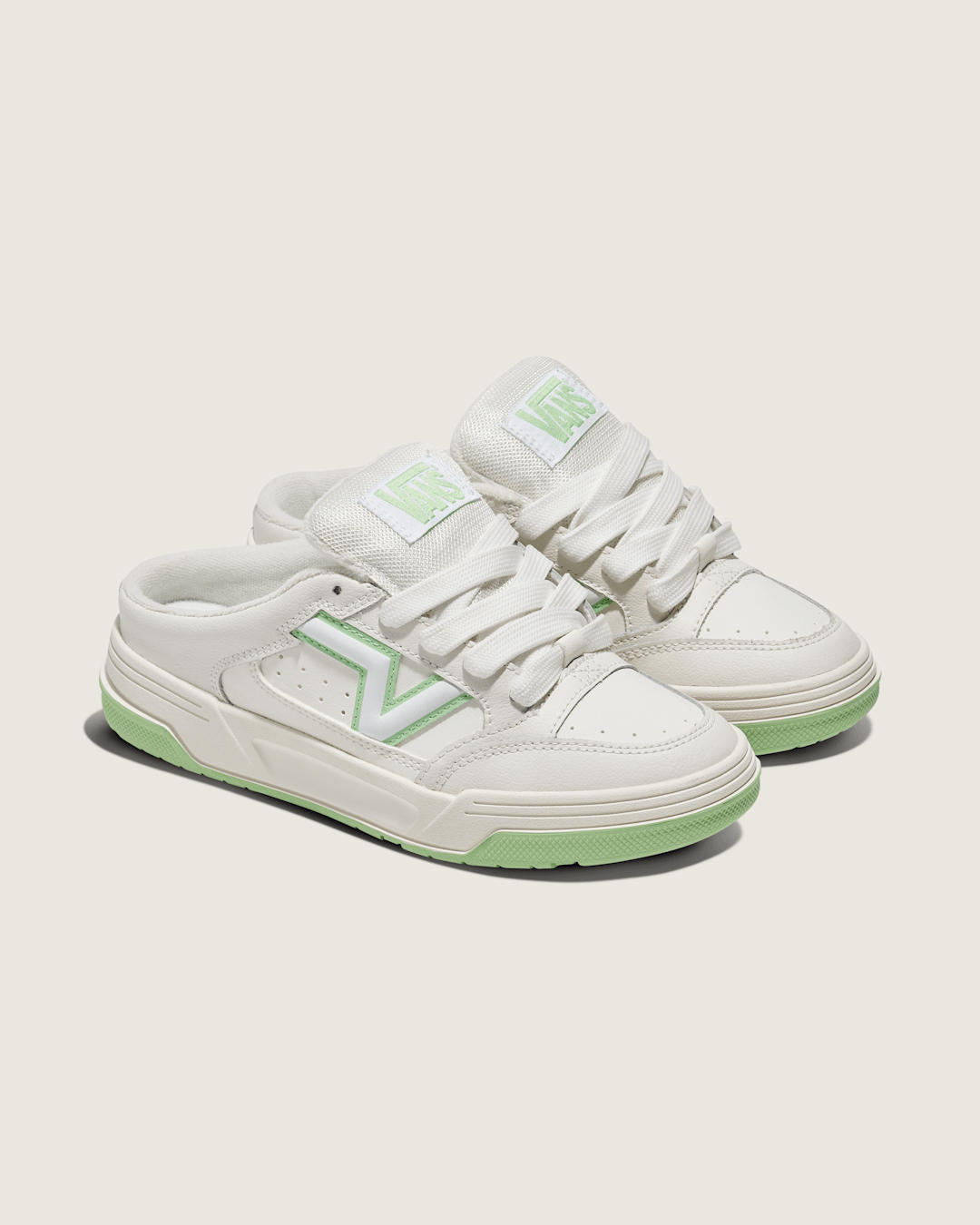 Upland Mule Shoe in Off White / Green | Vans discount