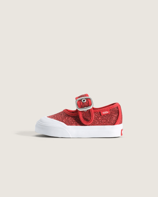 Toddler Mary Jane Shoe in Glitter Red | Vans outlet