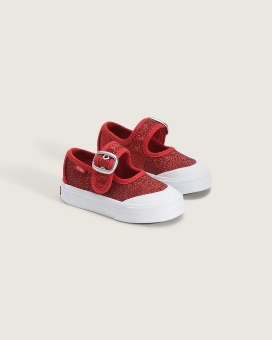 Toddler Mary Jane Shoe in Glitter Red | Vans outlet