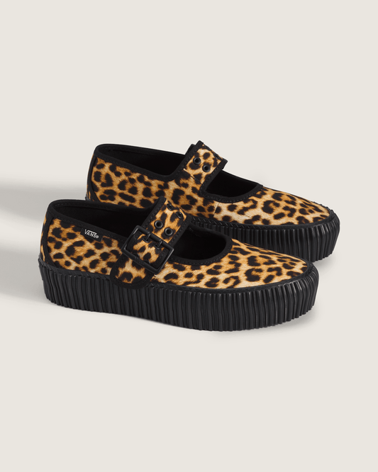 Mary Jane Creeper Shoe in Leopard Brown / Black | Vans sale