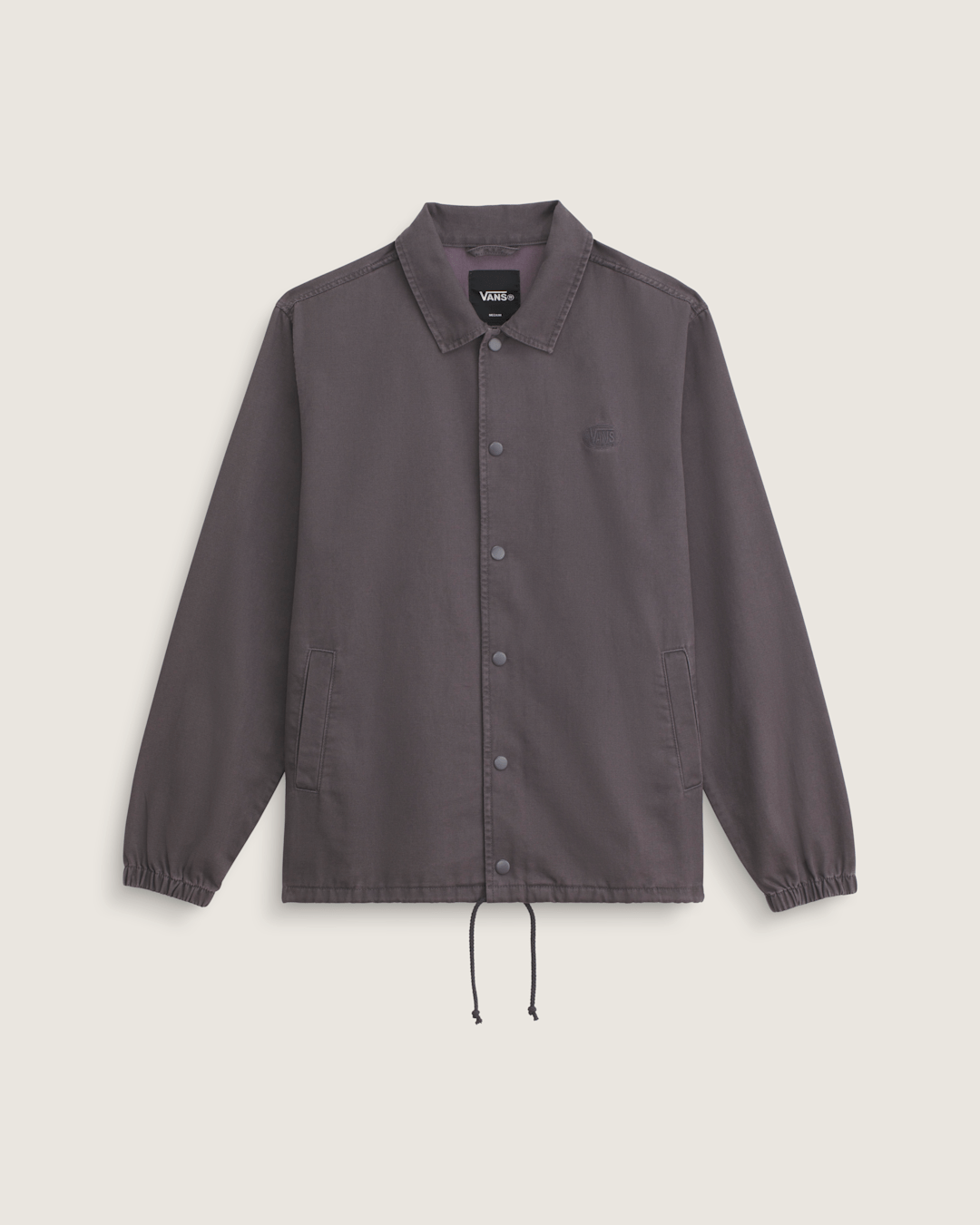 Torrey Pigment Canvas Coaches Jacket in Asphalt Grey | Vans on sale