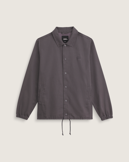 Torrey Pigment Canvas Coaches Jacket in Asphalt Grey | Vans on sale