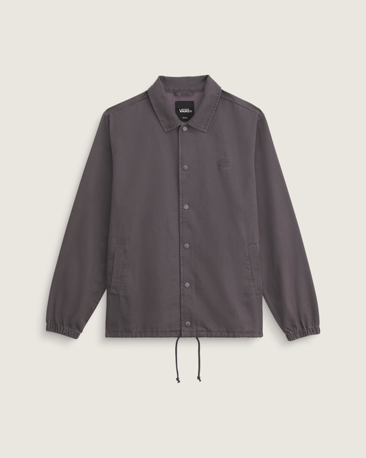 Torrey Pigment Canvas Coaches Jacket in Asphalt Grey | Vans on sale