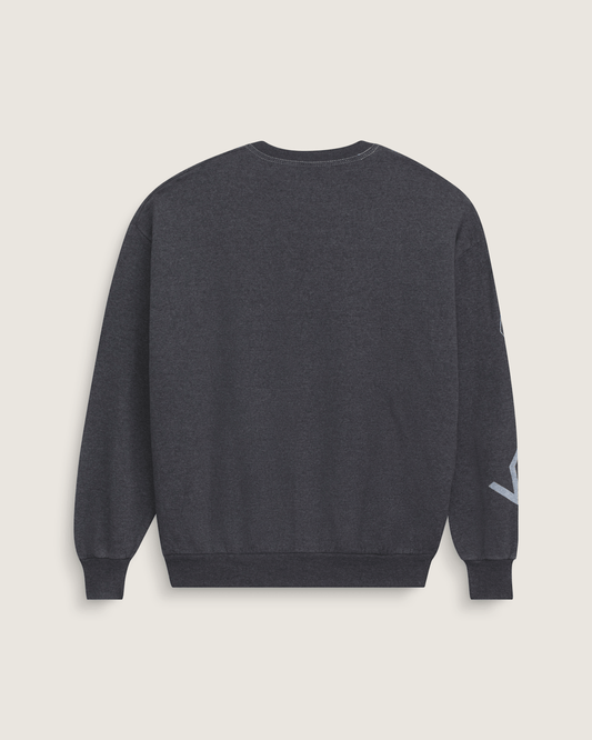 Waffle Shop Skate Crest Crewneck Sweatshirt in Charcoal Grey | Vans outlet