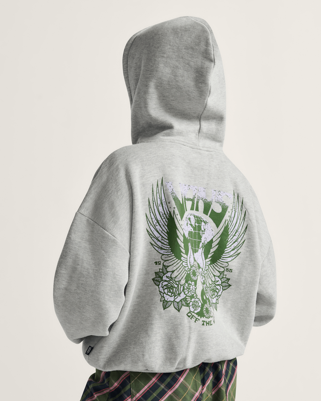World Peace Retro Pullover Hoodie in Heather Grey | Vans on sale