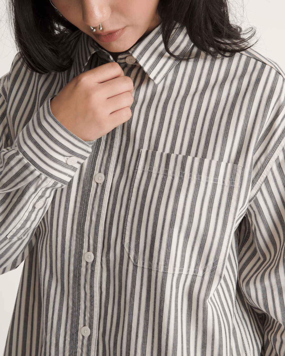 Utility Stripe Shirt in Black-White | Vans near me