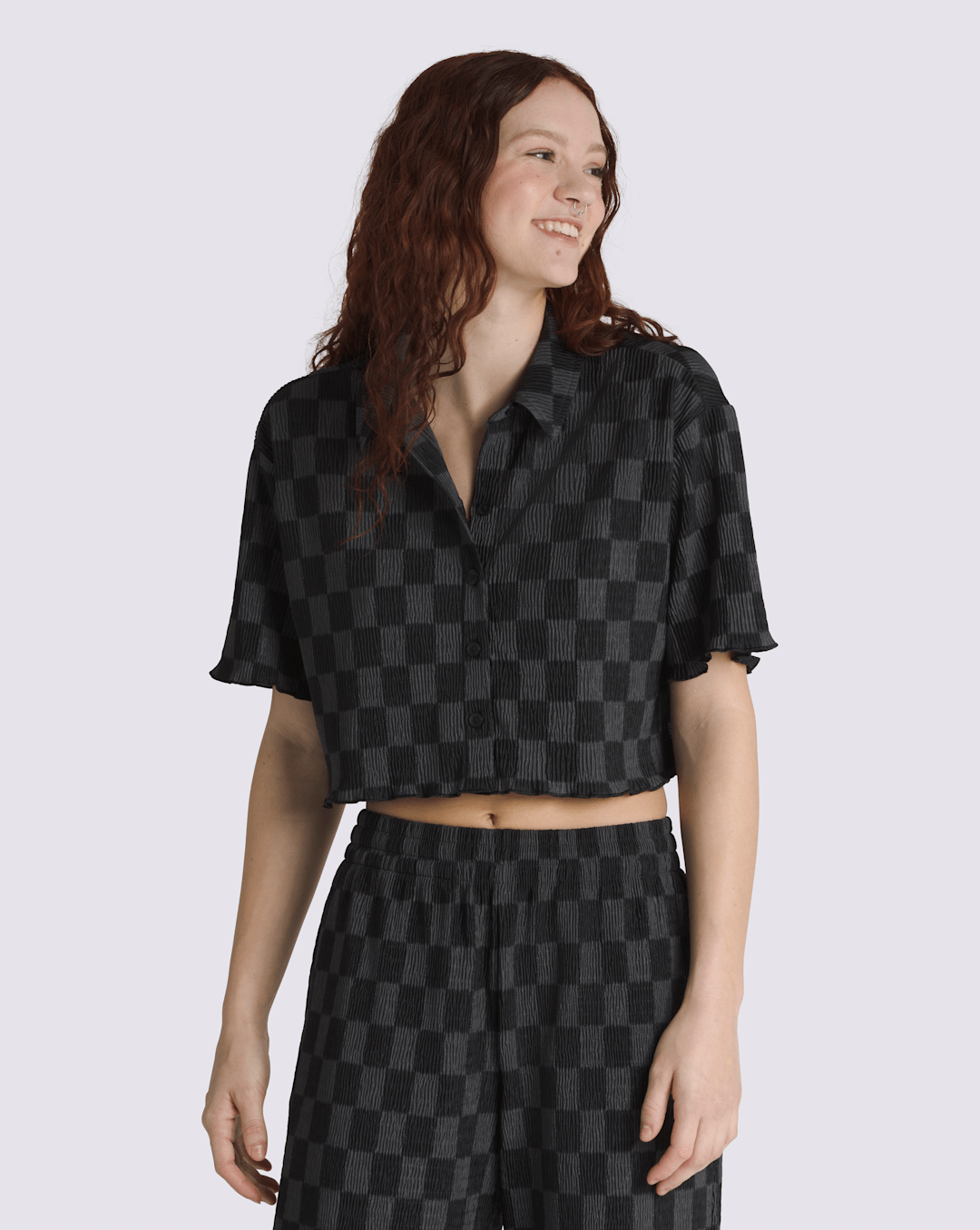 Wren Checkerboard Shirt in Checkerboard Black / Grey | Vans outlet