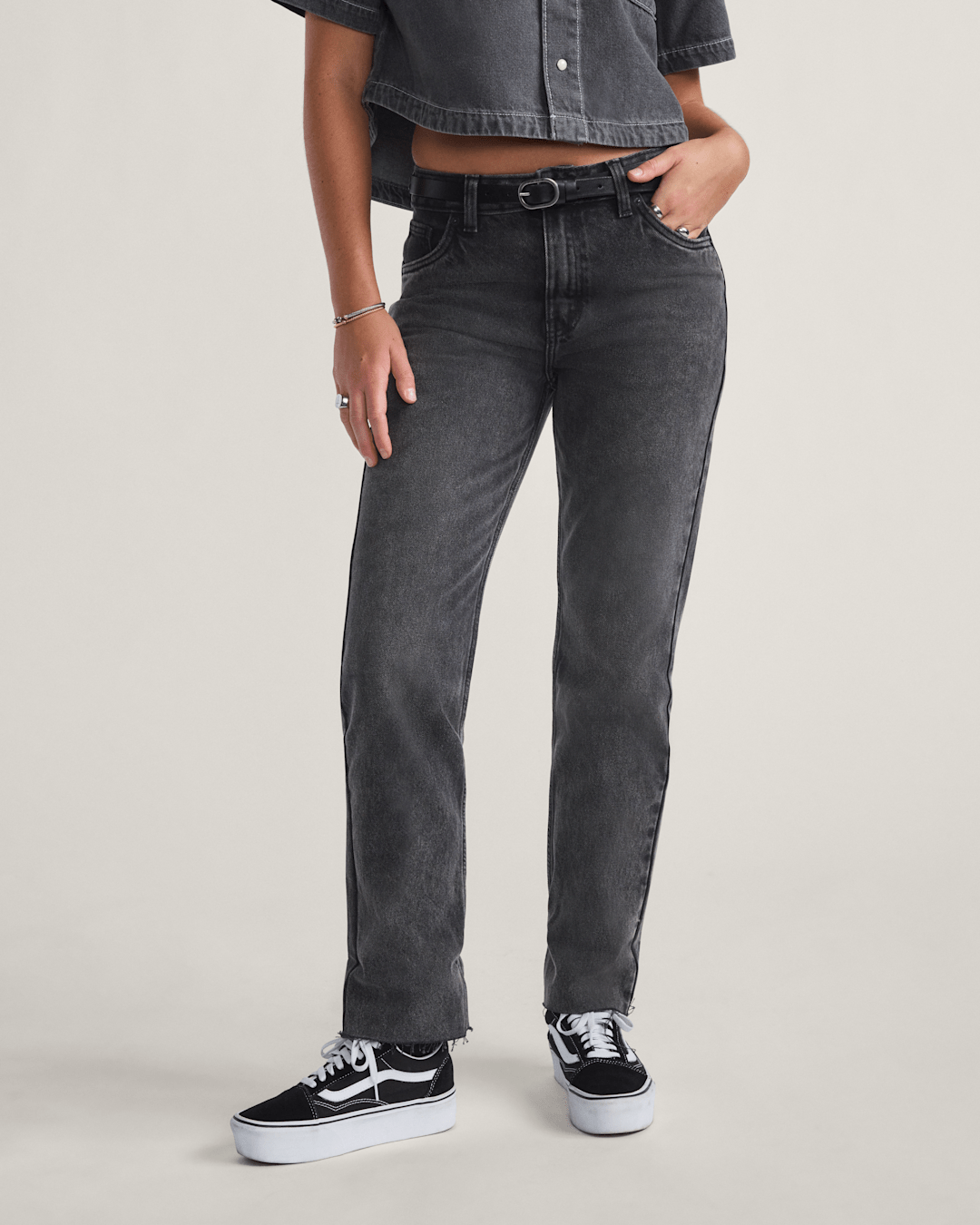 Annabelle Pants in Stonewash Black | Vans online