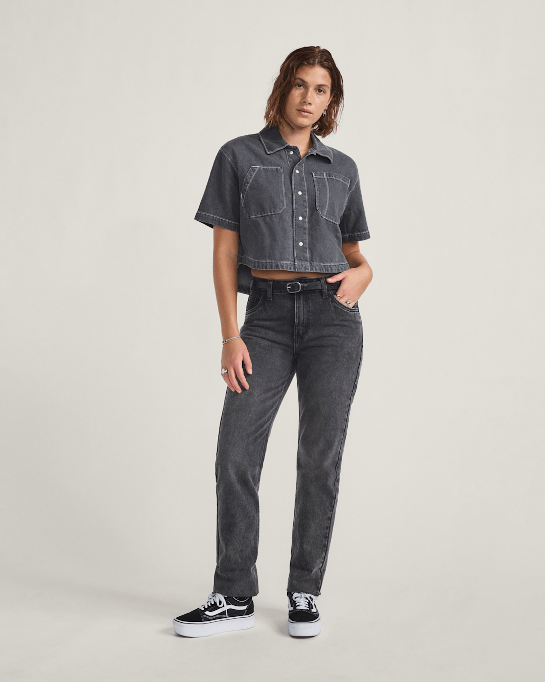 Annabelle Pants in Stonewash Black | Vans online