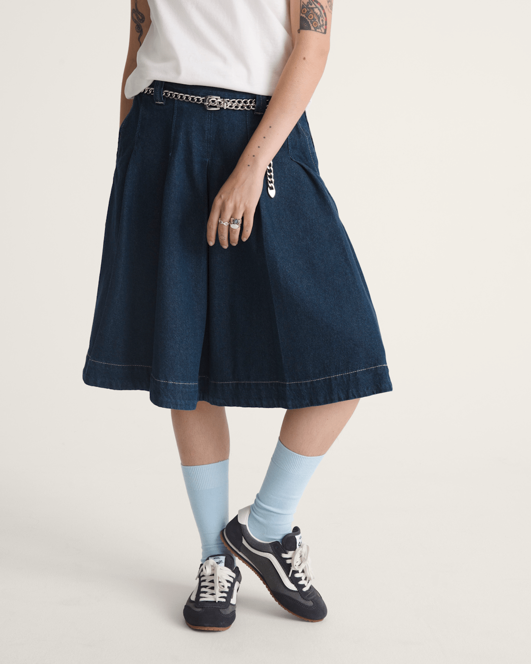 Authentic Chino Denim Skirt in Dark Rinse Blue | Vans outlet